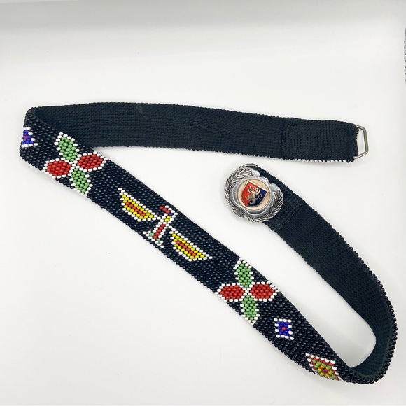 Seed Bead Thunderbird Belt - Picture 1 of 8